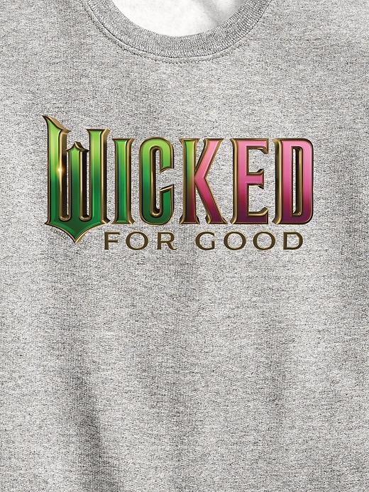 kleinkind-fleece-sweatshirt mit wicked for good logo und rundhalsausschnitt