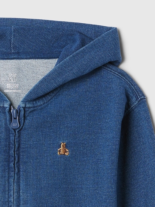 baby- und kleinkind-hoodie im vintage-stil mit weichem lässigem reißverschluss