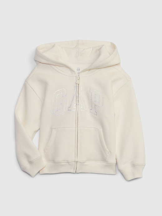 baby- und kleinkind-hoodie im vintage-stil mit weichem metallic-gap-logo