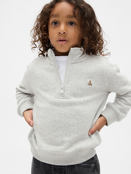 baby- und kleinkinder-vintage-pullover mit weichem viertelreißverschluss