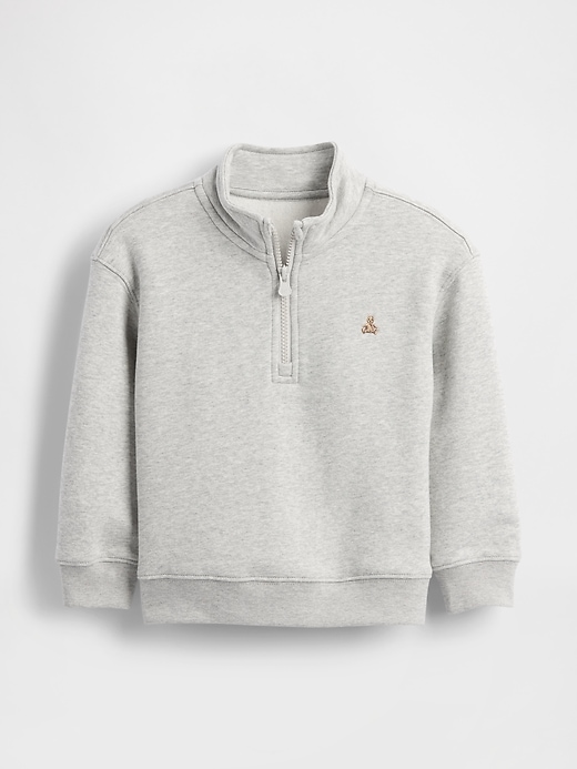 baby- und kleinkinder-vintage-pullover mit weichem viertelreißverschluss