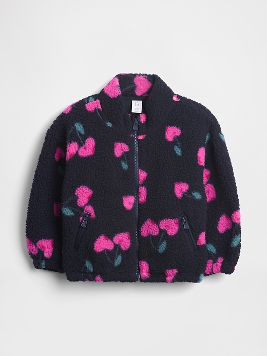 sherpa-jacke mit reißverschluss für babys und kleinkinder