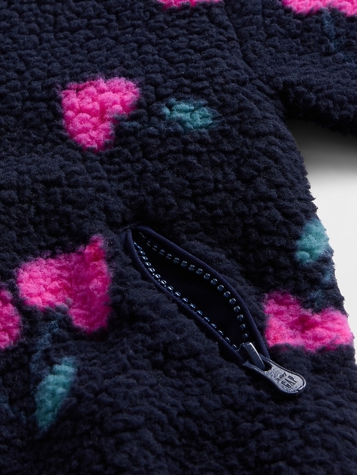 sherpa-jacke mit reißverschluss für babys und kleinkinder