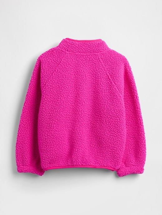 baby- und kleinkind-sherpa-pullover mit halbem reißverschluss