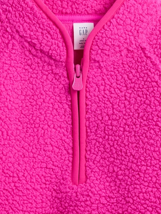 baby- und kleinkind-sherpa-pullover mit halbem reißverschluss