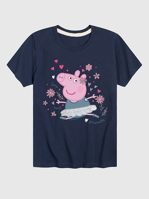 peppa pig ballett-t-shirt für kleinkinder kurzarm