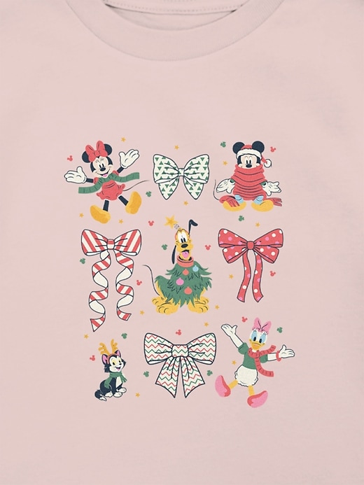kleinkind-t-shirt mit mickey-mouse- und freunde-weihnachtsschleifen-motiv