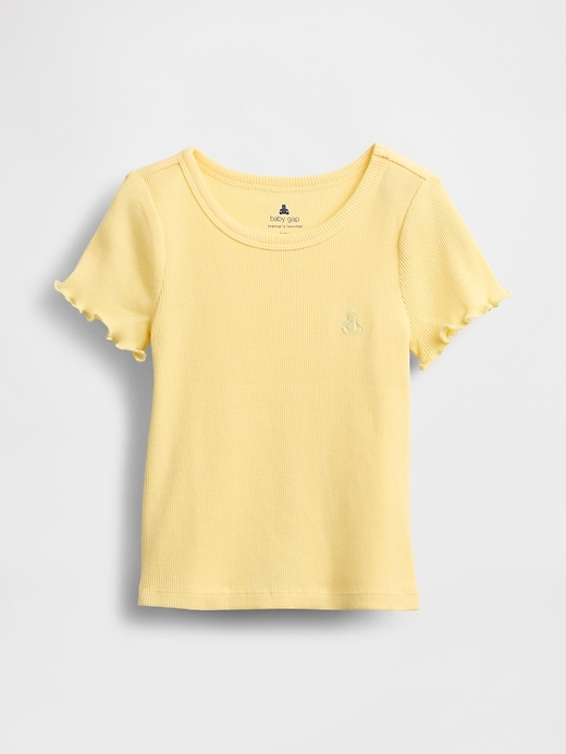 baby- und kleinkind-rippstrick-t-shirt zum kombinieren