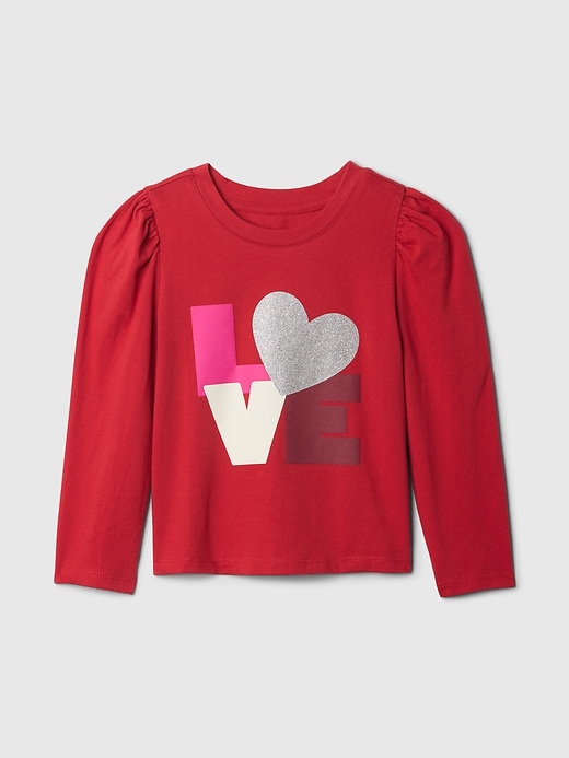 baby- und kleinkind-t-shirt mit puffärmeln zum kombinieren
