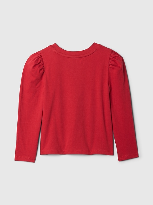 baby- und kleinkind-t-shirt mit puffärmeln zum kombinieren