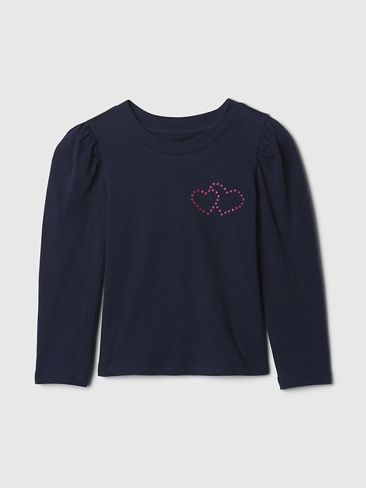 baby- und kleinkind-t-shirt mit puffärmeln zum kombinieren