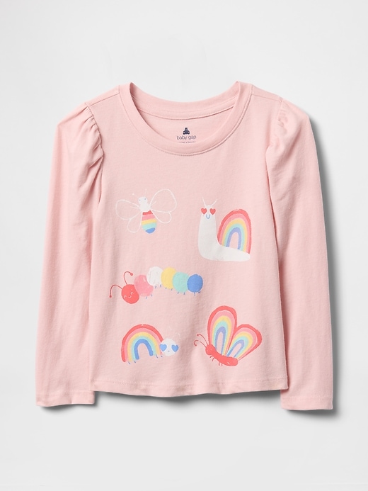 baby- und kleinkind-t-shirt mit puffärmeln zum kombinieren