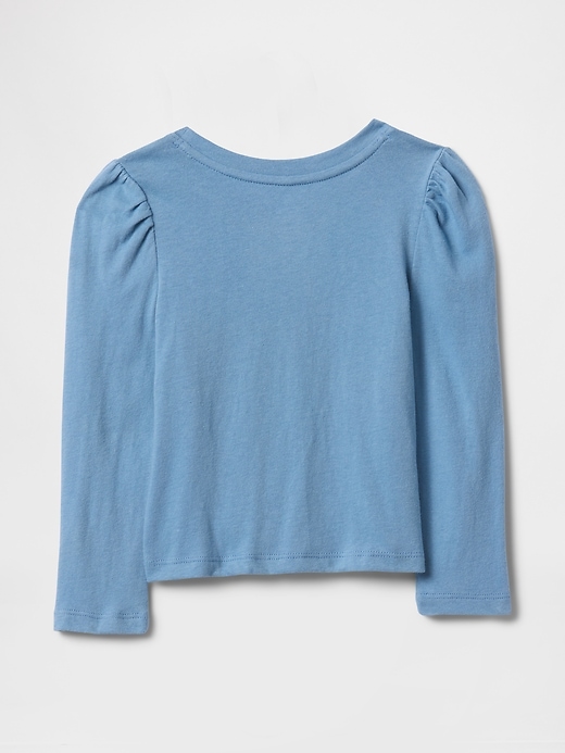 baby- und kleinkind-t-shirt mit puffärmeln zum kombinieren