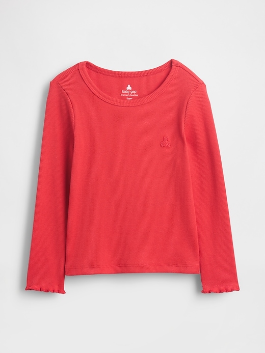 baby- und kleinkind-rippstrick-t-shirt zum kombinieren