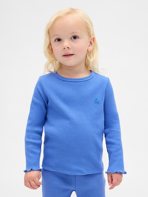 baby- und kleinkind-rippstrick-t-shirt zum kombinieren
