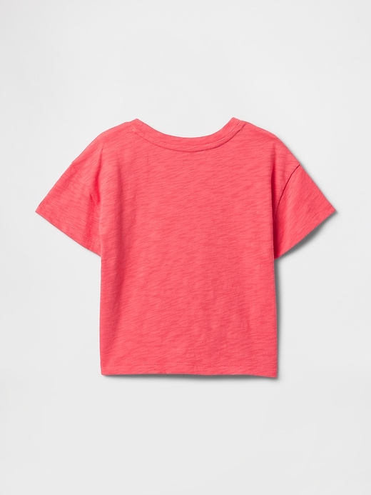 baby- und kleinkind-t-shirt mit bindeband vorne und logo
