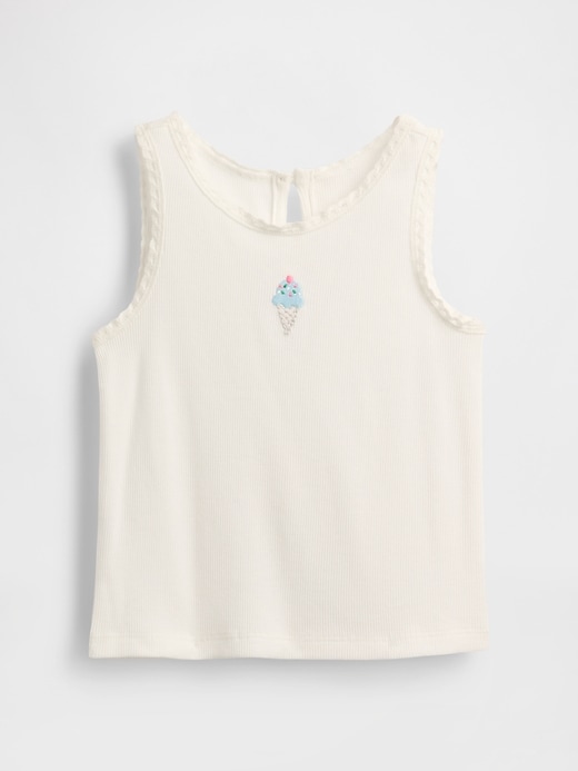 baby- und kleinkind-tanktop mit rippenmuster