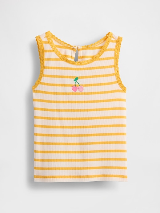 baby- und kleinkind-tanktop mit rippenmuster