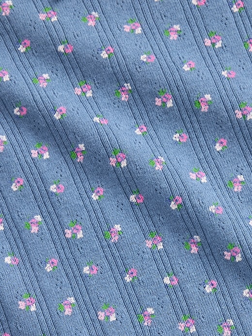 baby- und kleinkind-t-shirt mit pointelle-rippstrick