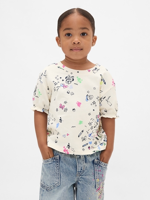 gap × disney baby- und kleinkind-t-shirt mit rüschenärmeln