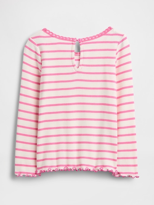 besticktes rippstrick-t-shirt für babys und kleinkinder