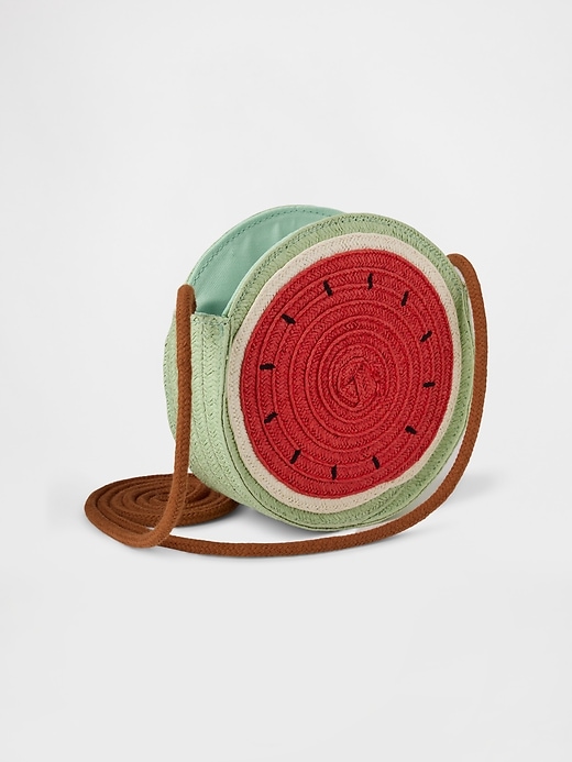 strohhalmtasche mit wassermelonenmotiv für kinder