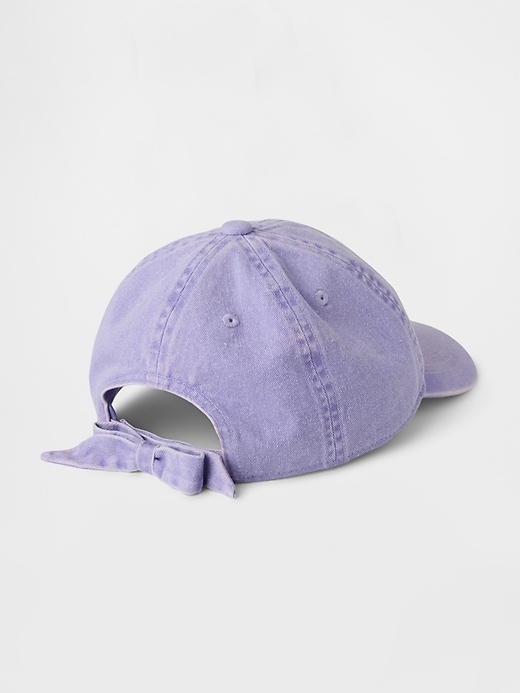 baseballkappe aus denim mit schleife für kinder