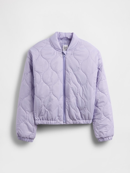 leichte gesteppte kinderjacke aus recyceltem material