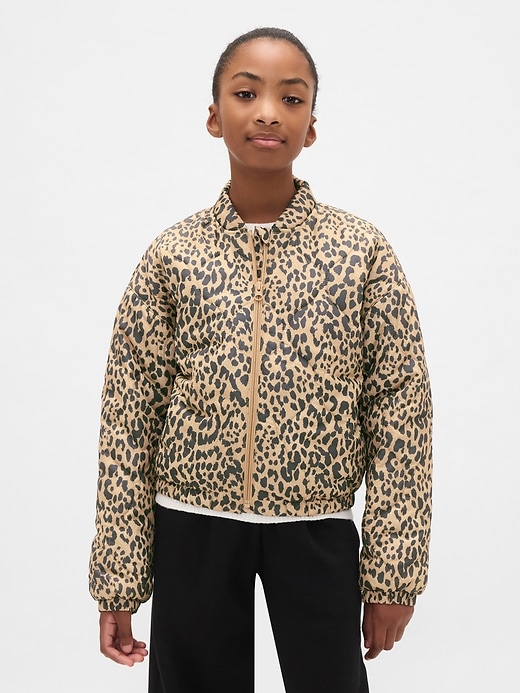leichte gesteppte kinderjacke aus recyceltem material