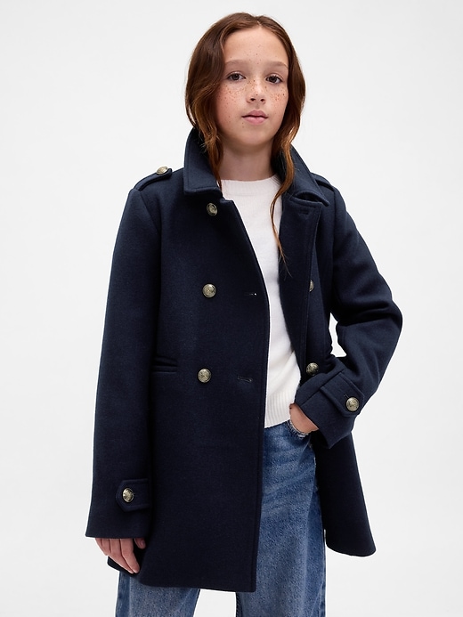kinder-peacoat aus wollmischung