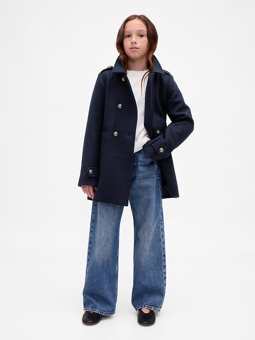 kinder-peacoat aus wollmischung
