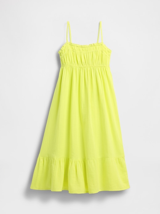 kinder-midikleid aus crinkle-gaze