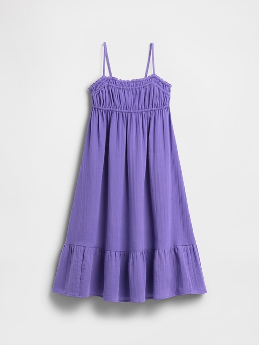 kinder-midikleid aus crinkle-gaze