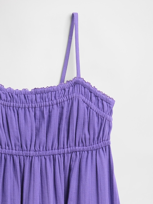 kinder-midikleid aus crinkle-gaze