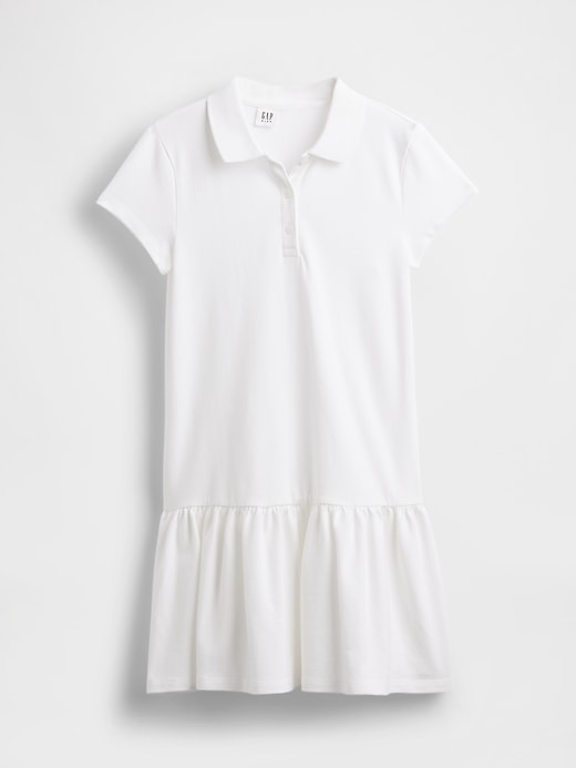 polo-kleid mit tiefer taille für kinderuniform
