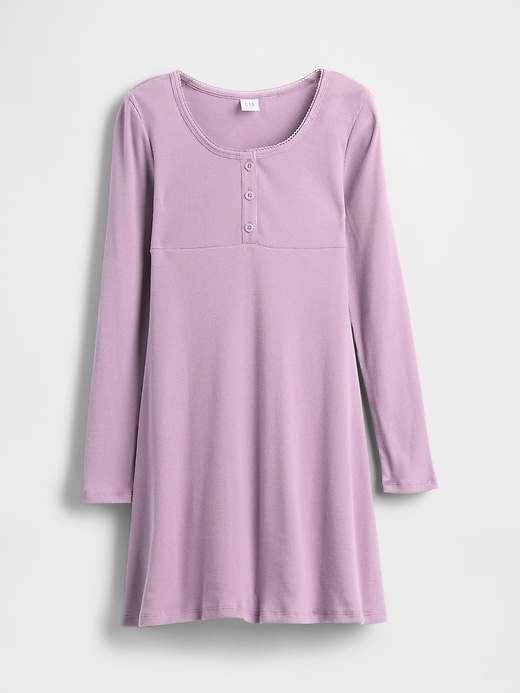 kinder rib henley kleid
