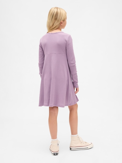 kinder rib henley kleid