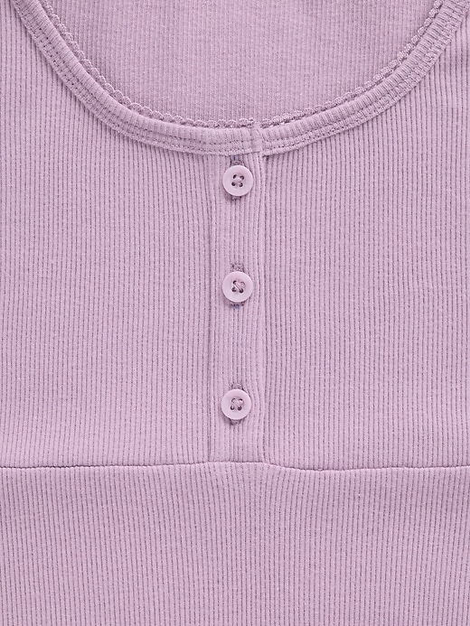 kinder rib henley kleid