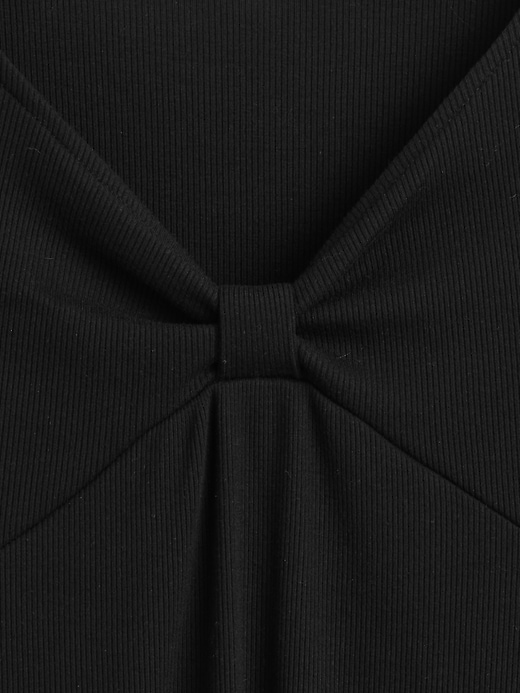 kinder-rippstrickkleid mit schleife
