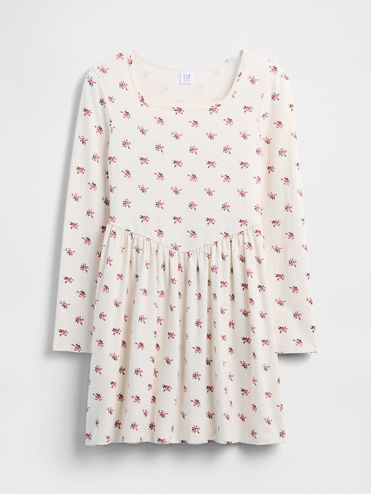 kinderkleid mit eckigem ausschnitt