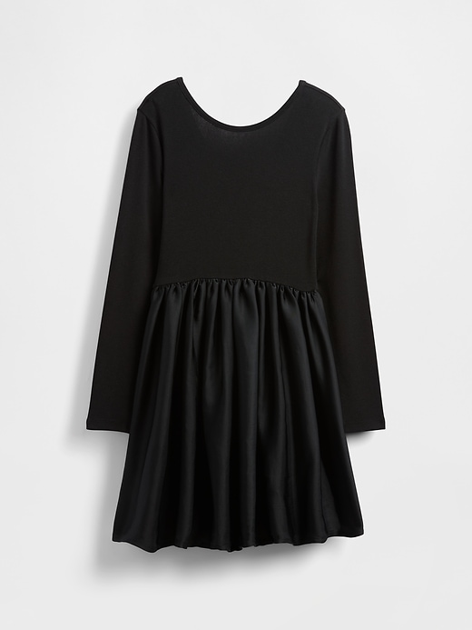 modernes mixed-media-kleid für kinder