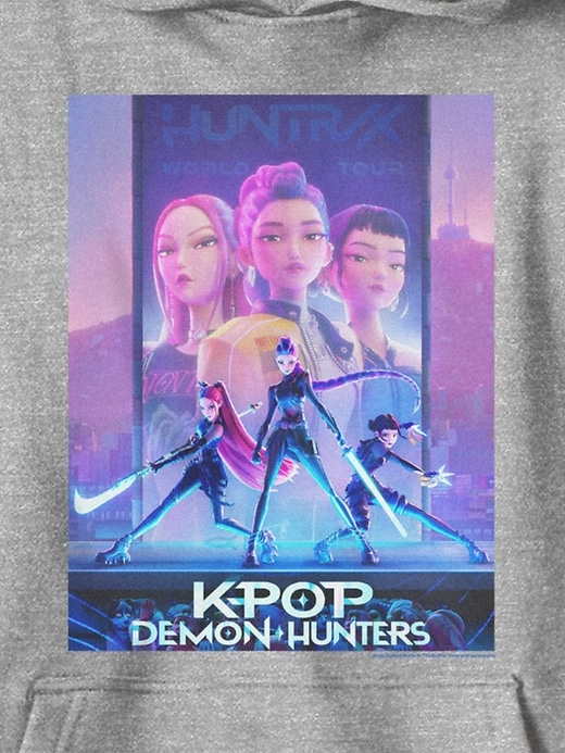 kinder-sweatshirt mit k-pop-dämonenjäger-poster
