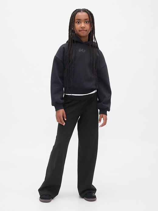 leggings für kinder mit weitem bein und umklappbarem bein