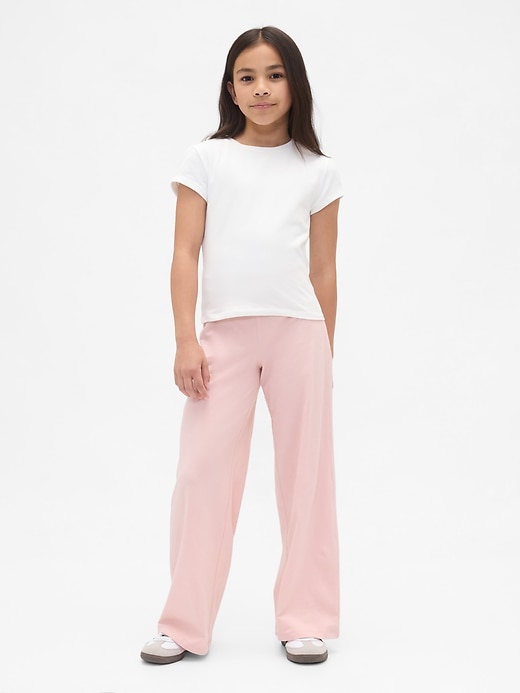 leggings für kinder mit weitem bein und umklappbarem bein
