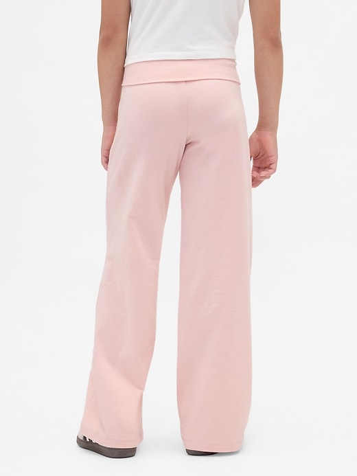 leggings für kinder mit weitem bein und umklappbarem bein