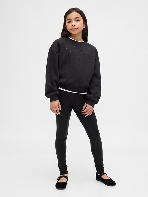 kinder-sweatshirt mit verzierungen und dolman-motiv