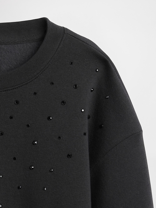 kinder-sweatshirt mit verzierungen und dolman-motiv