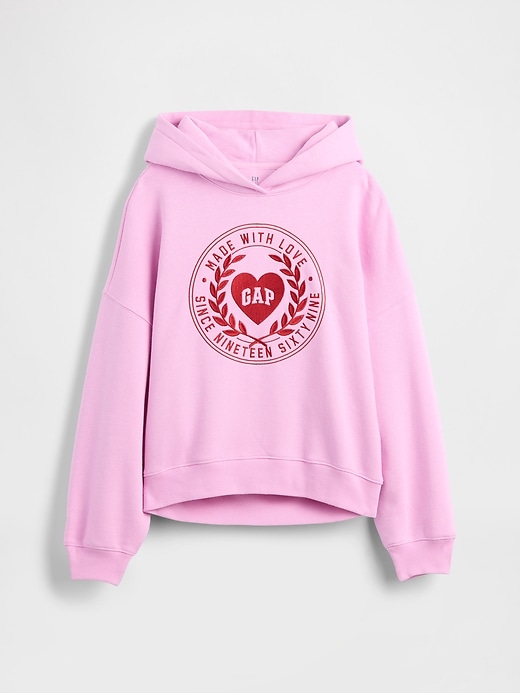 vintagesoft oversized hoodie für kinder mit herzlogo
