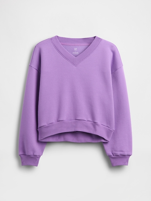 vintagesoft kinder-sweatshirt mit v-ausschnitt und lockerer passform
