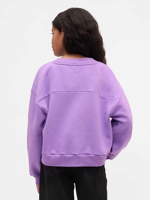 vintagesoft kinder-sweatshirt mit v-ausschnitt und lockerer passform